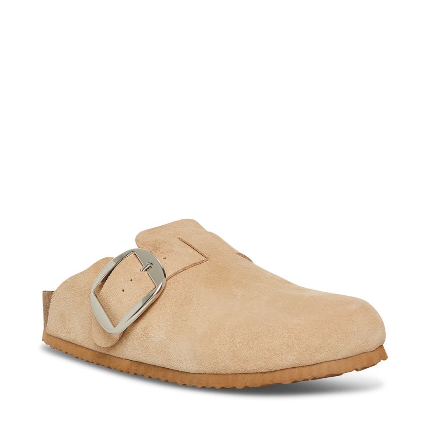 Loafers Steve Madden Social Gamuza Mujer Beige | ES UMS210